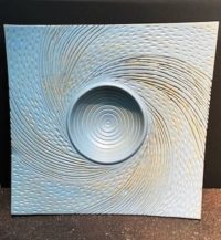 Swirling-quilted maple platter by Gary McGuire