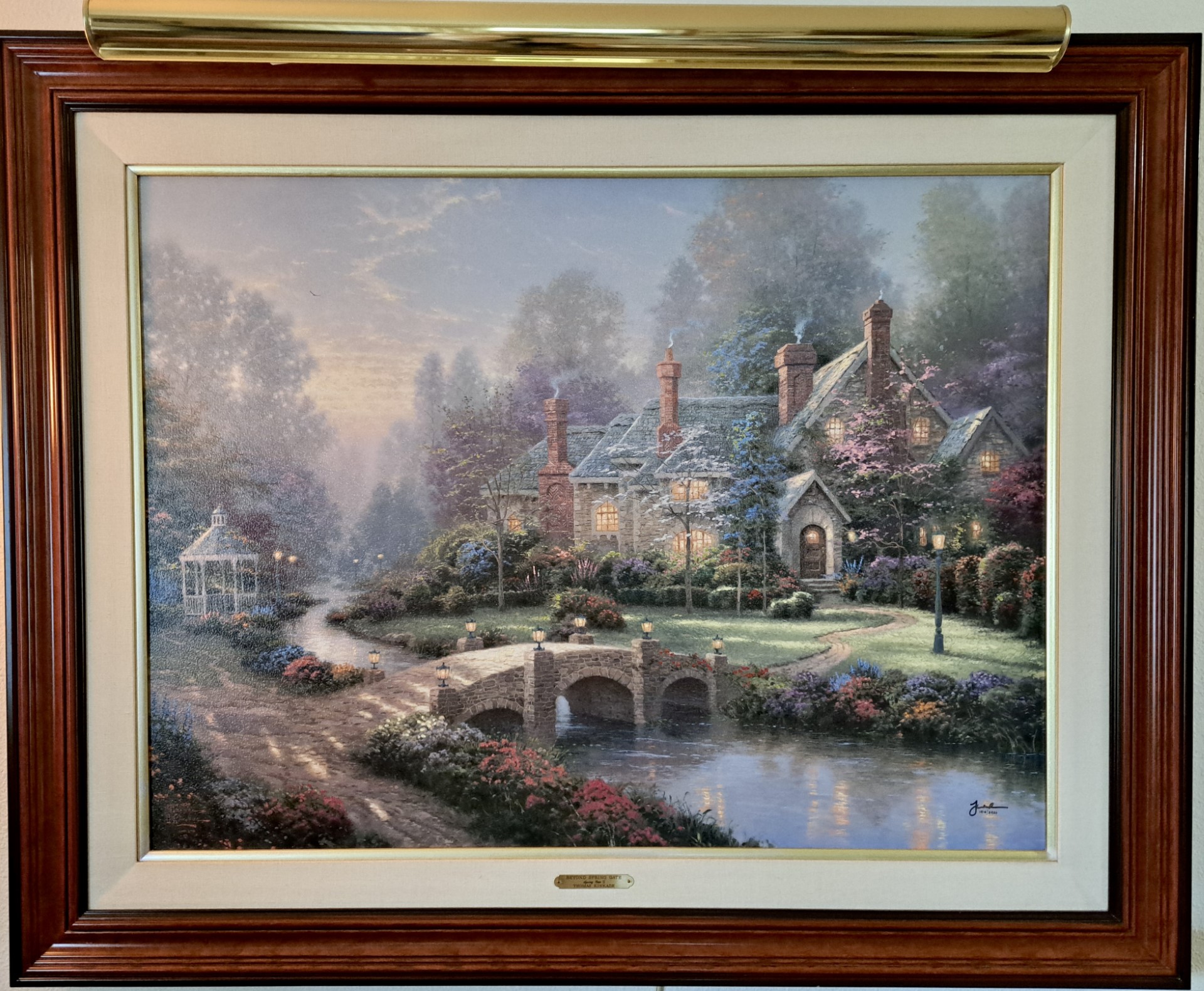 Beyond Spring Gate-Thomas Kinkade, framed consignment